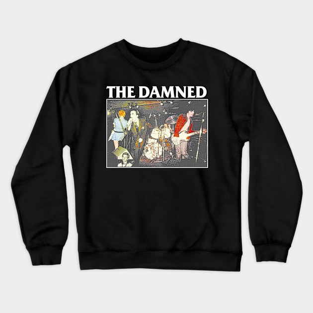 The Damned retro vintage Crewneck Sweatshirt by Miamia Simawa